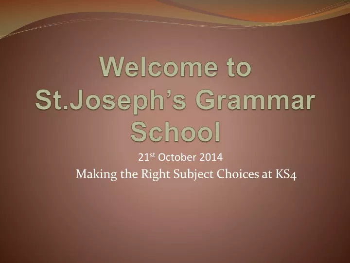welcome to st joseph s grammar school