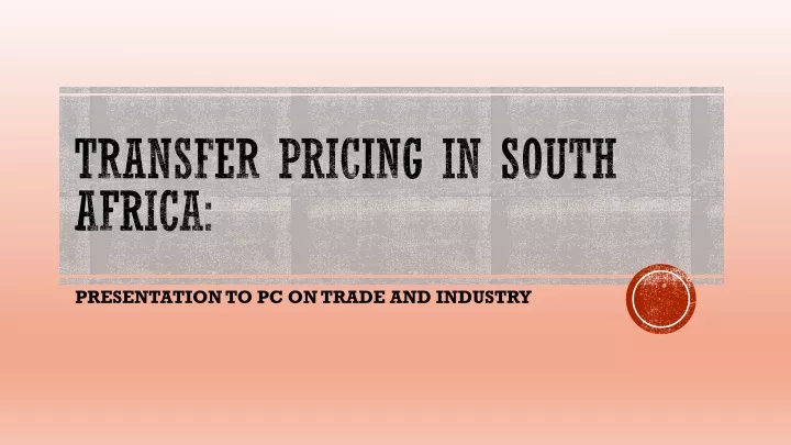transfer pricing in south africa