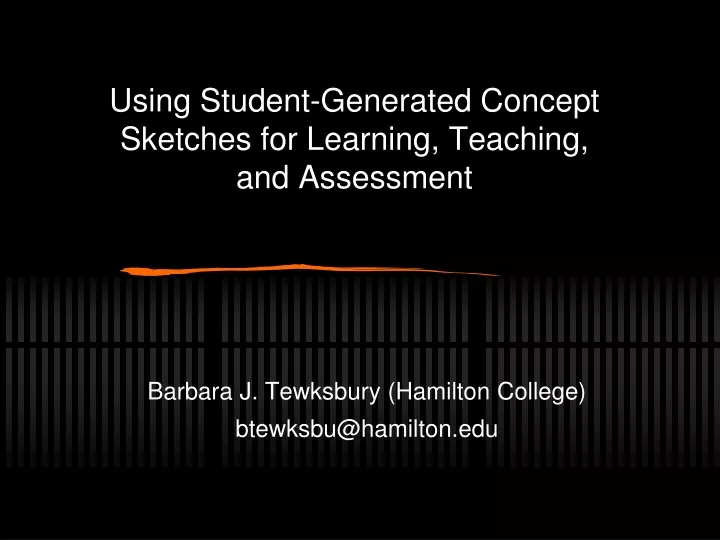 using student generated concept sketches for learning teaching and assessment