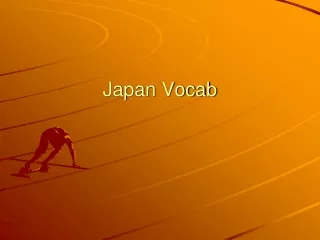 Japan Vocab