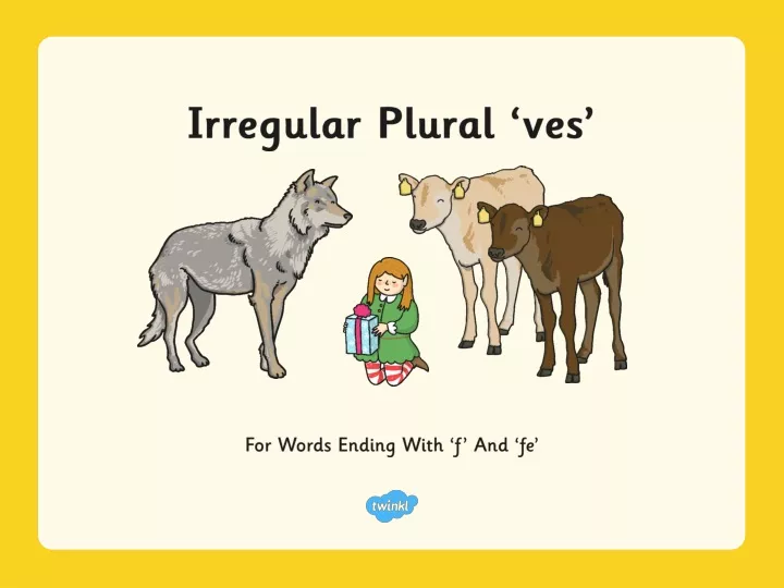 irregular plural ves