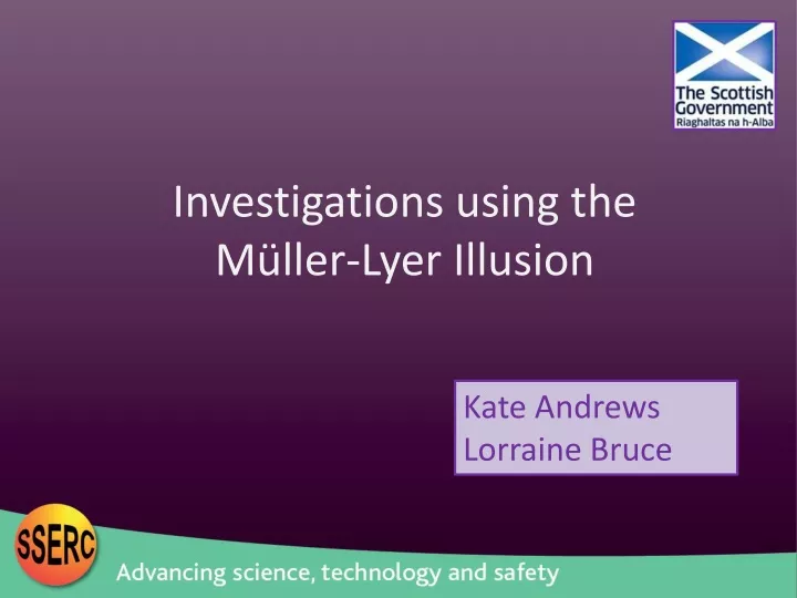 investigations using the m ller lyer illusion
