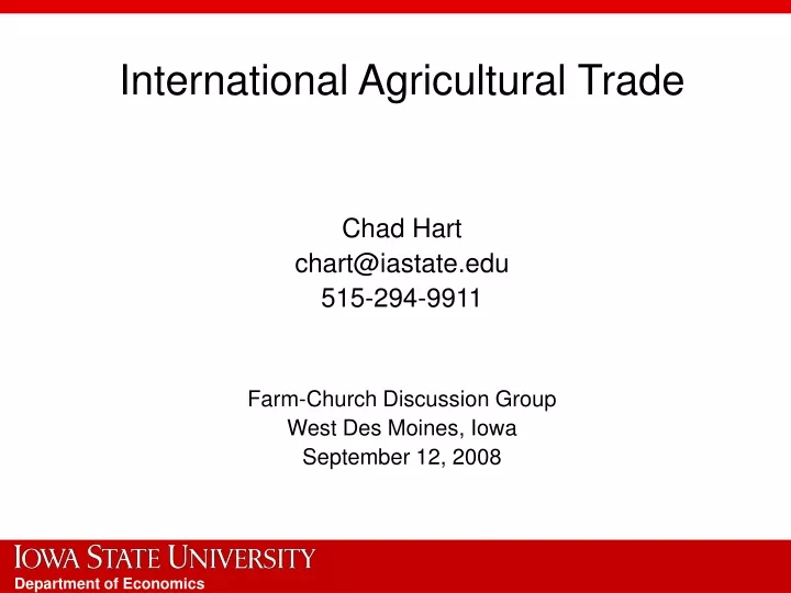 international agricultural trade