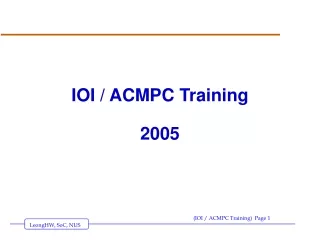 ioi acmpc training 2005