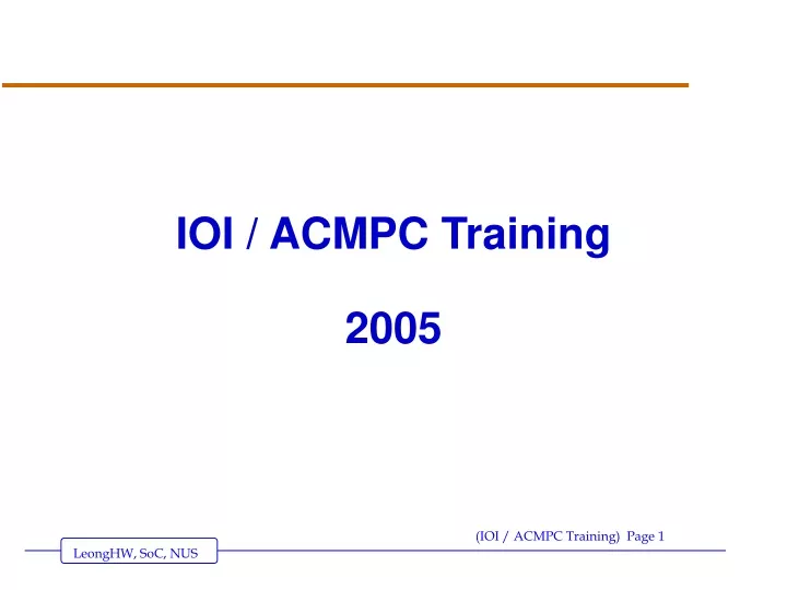 ioi acmpc training 2005