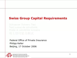 Swiss Group Capital Requirements