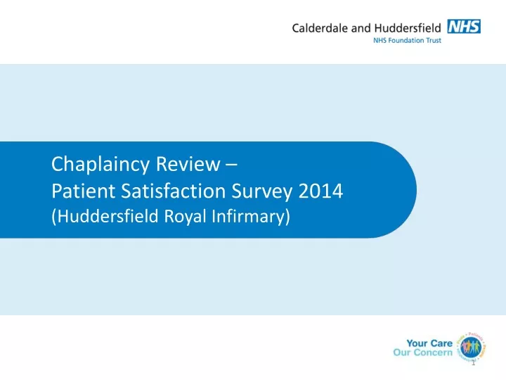 chaplaincy review patient satisfaction survey