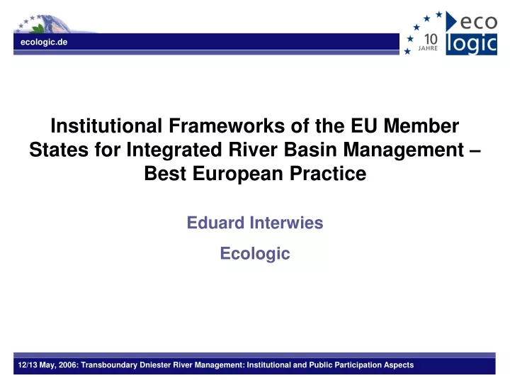 institutional frameworks of the eu member states