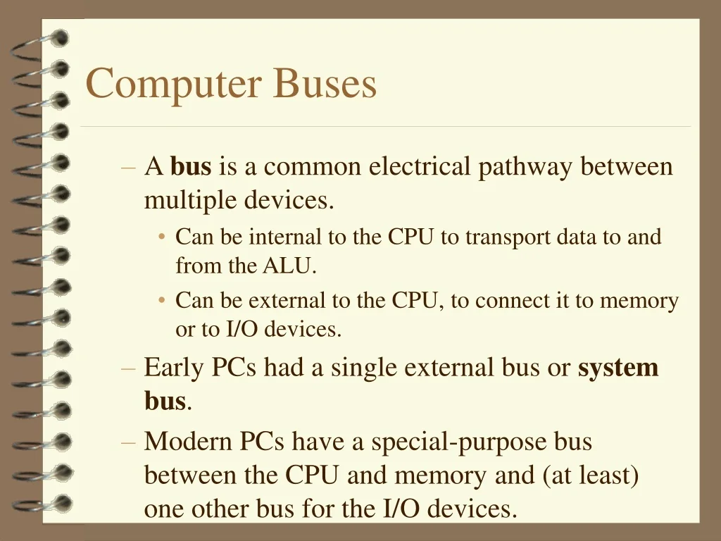 PPT - Understanding Computer Buses for Efficient Data Transfer ...