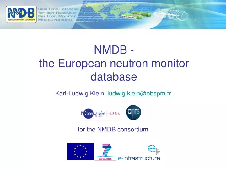 nmdb the european neutron monitor database