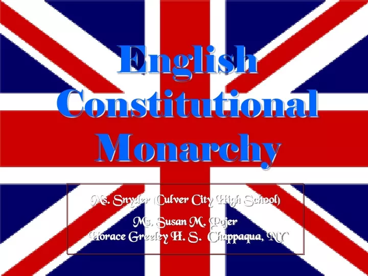 english constitutional monarchy
