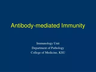 Antibody-mediated Immunity