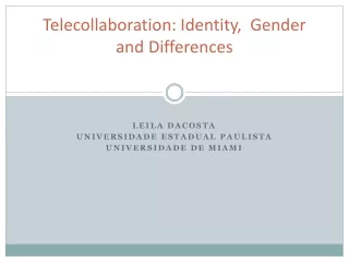 Telecollaboration :  Identity,  Gender and Differences