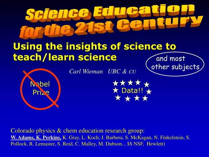 science education for the 21st century
