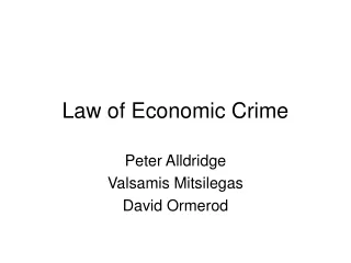 Law of Economic Crime