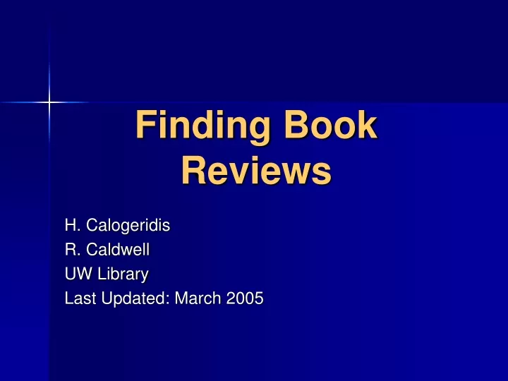 finding book reviews