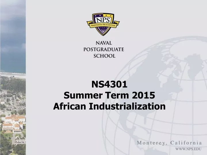 ns4301 summer term 2015 african industrialization