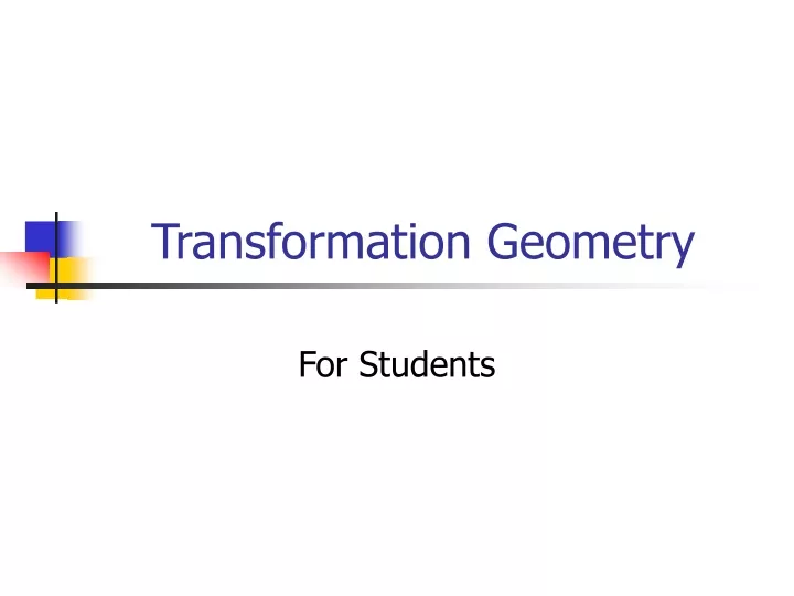transformation geometry
