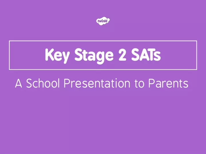 key stage 2 sats