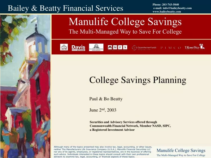 manulife college savings the multi managed