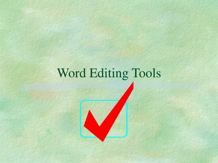 word editing tools