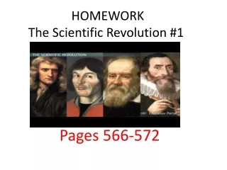 HOMEWORK The Scientific Revolution #1