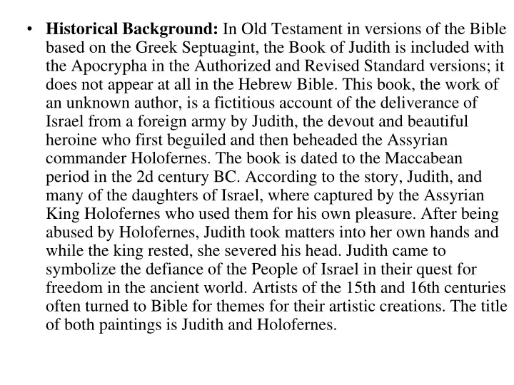 historical background in old testament