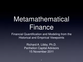 Metamathematical Finance