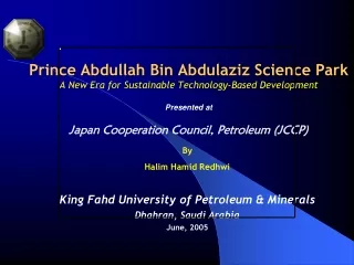 By Halim Hamid Redhwi King Fahd University of Petroleum &amp; Minerals Dhahran, Saudi Arabia