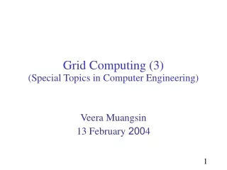 Grid  Computing (3) (Special Topics in Computer Engineering)