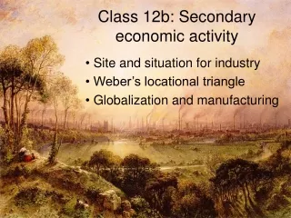 Class 12b: Secondary economic activity