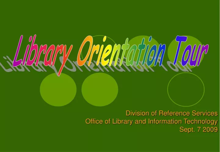 library orientation tour
