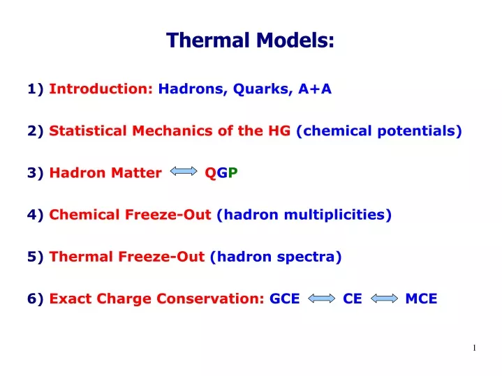thermal models