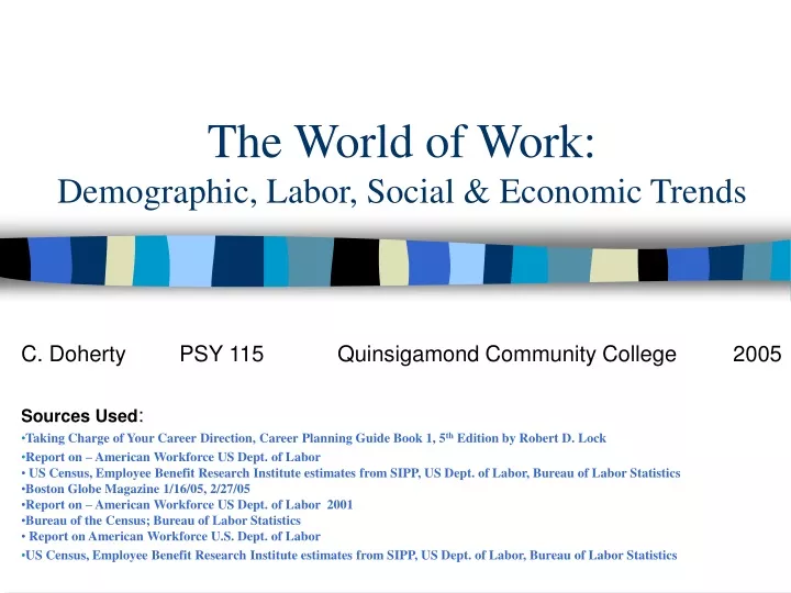 the world of work demographic labor social economic trends