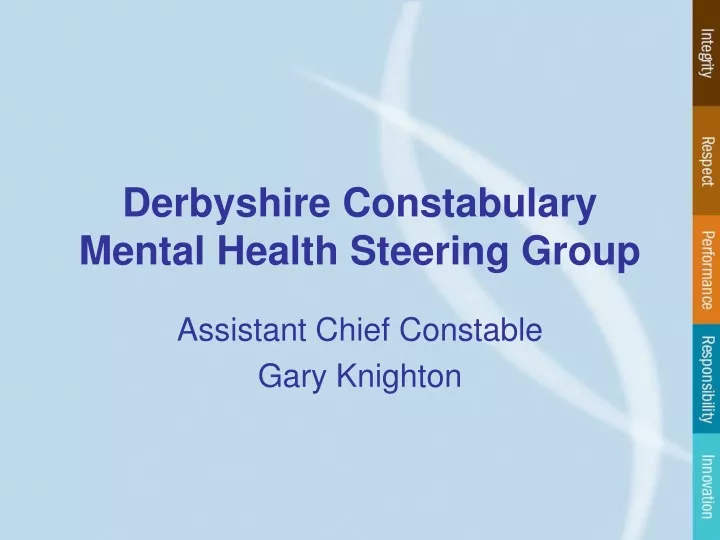 derbyshire constabulary mental health steering group