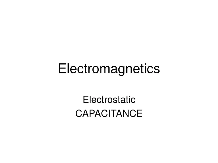 electromagnetics
