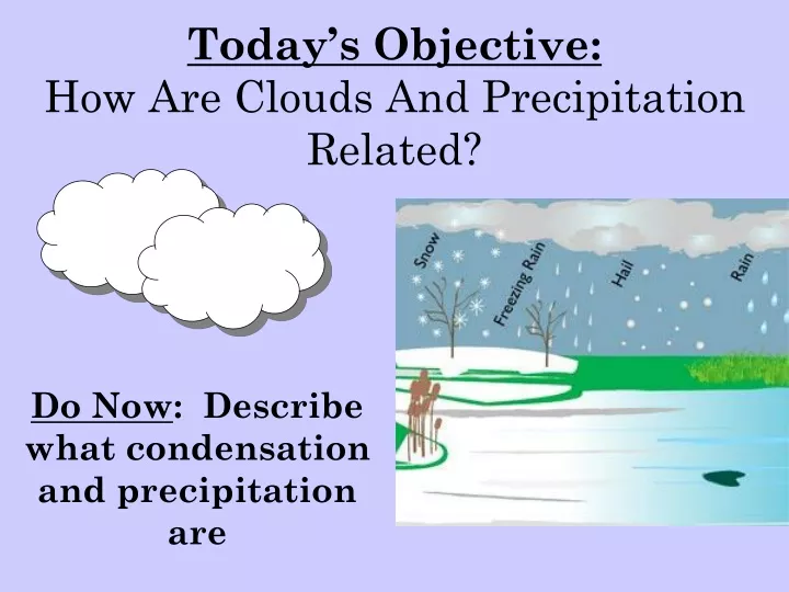 today s objective how are clouds and precipitation related