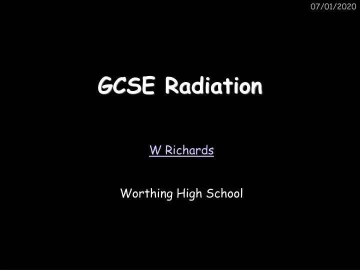 gcse radiation