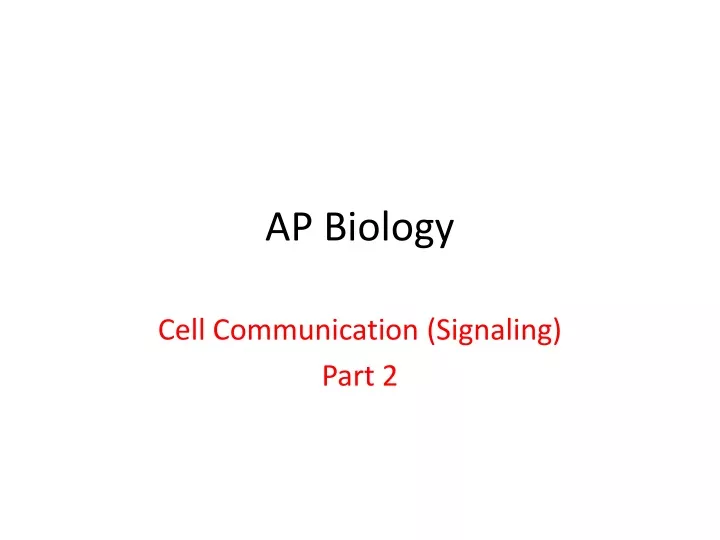 ap biology