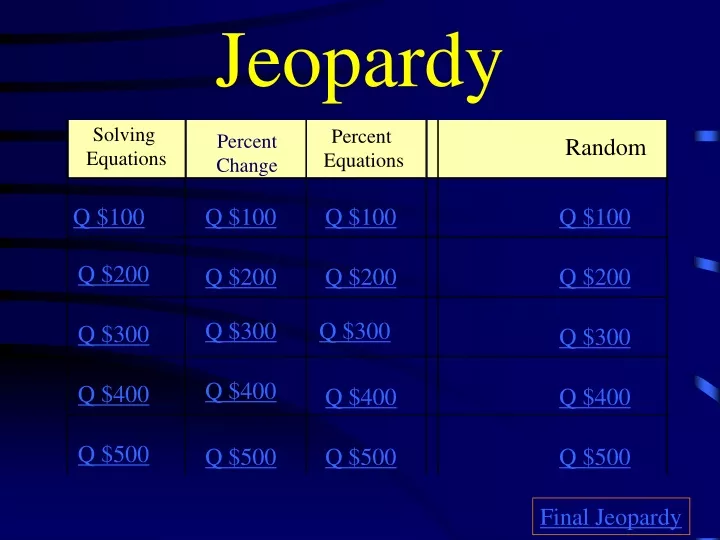 jeopardy