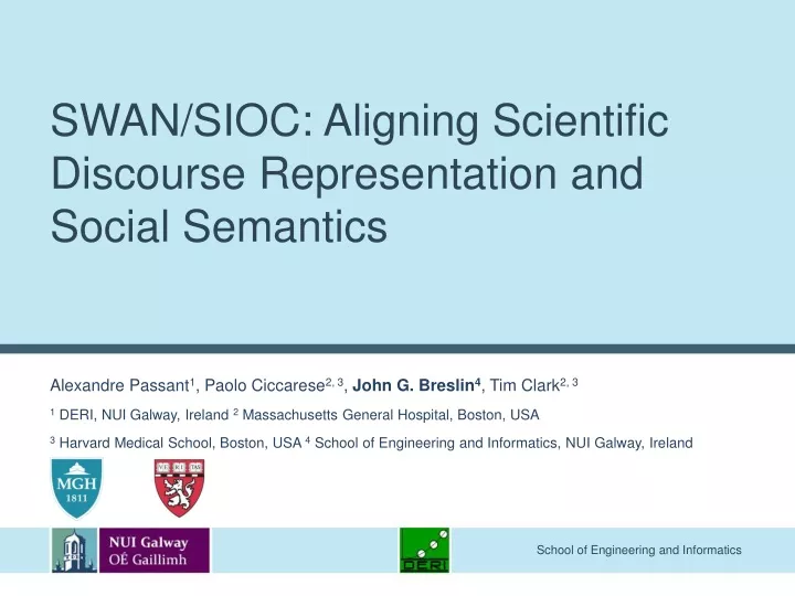 swan sioc aligning scientific discourse representation and social semantics