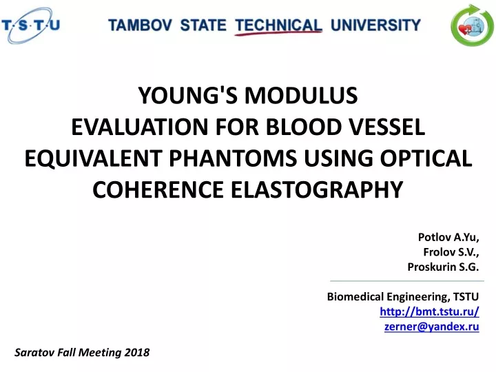 young s modulus evaluation for blood vessel