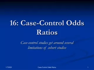 16: Case-Control Odds Ratios
