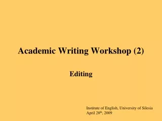 Academic Writing Workshop (2)