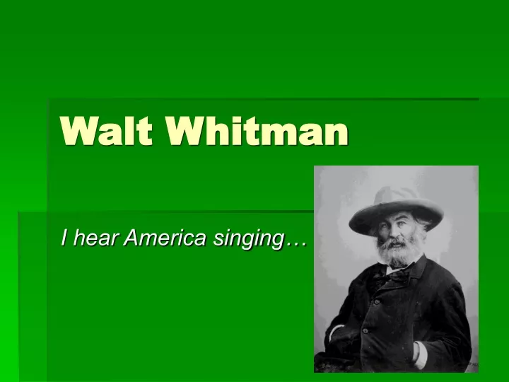 walt whitman