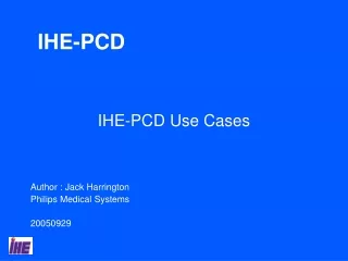 IHE-PCD Use Cases