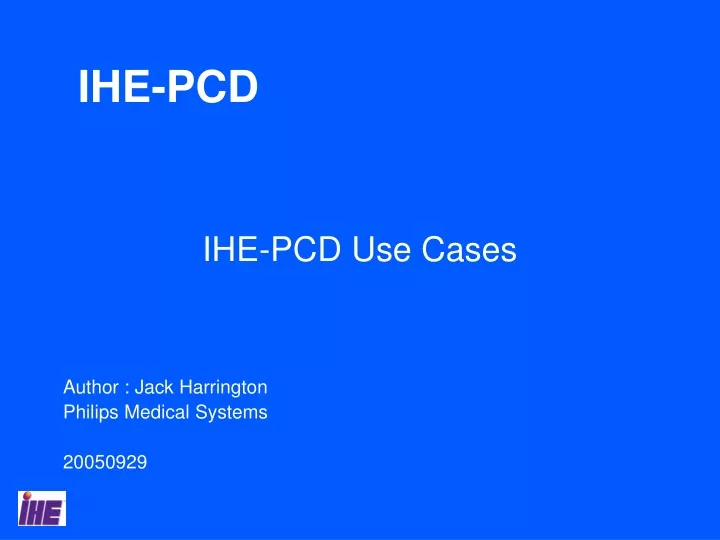ihe pcd use cases