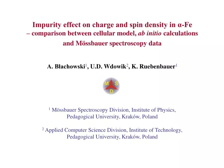 impurity effect on charge and spin density