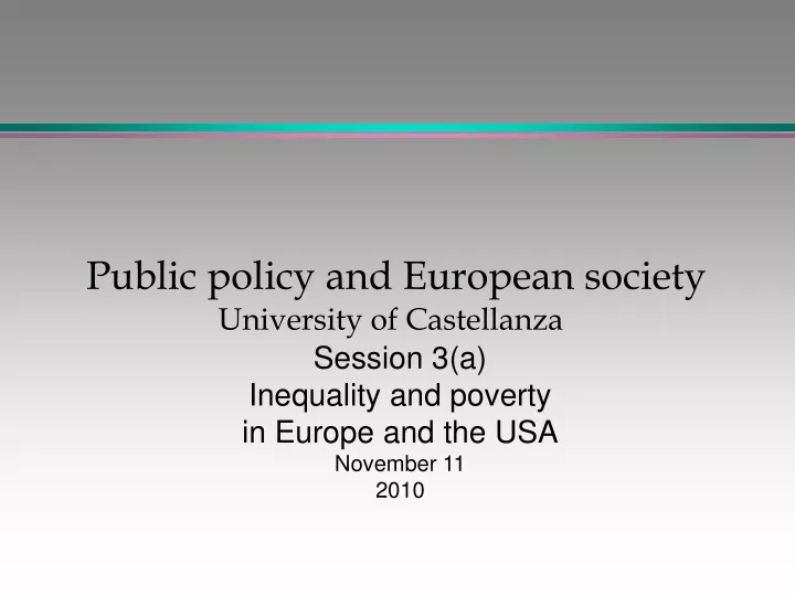 public policy and european society university of castellanza