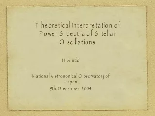 Theoretical Interpretation of Power Spectra of Stellar Oscillations